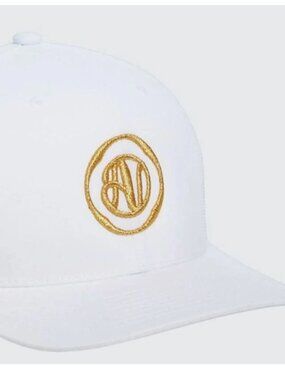 Agent Nateur White with gold embroidery Trucker Hat NEW